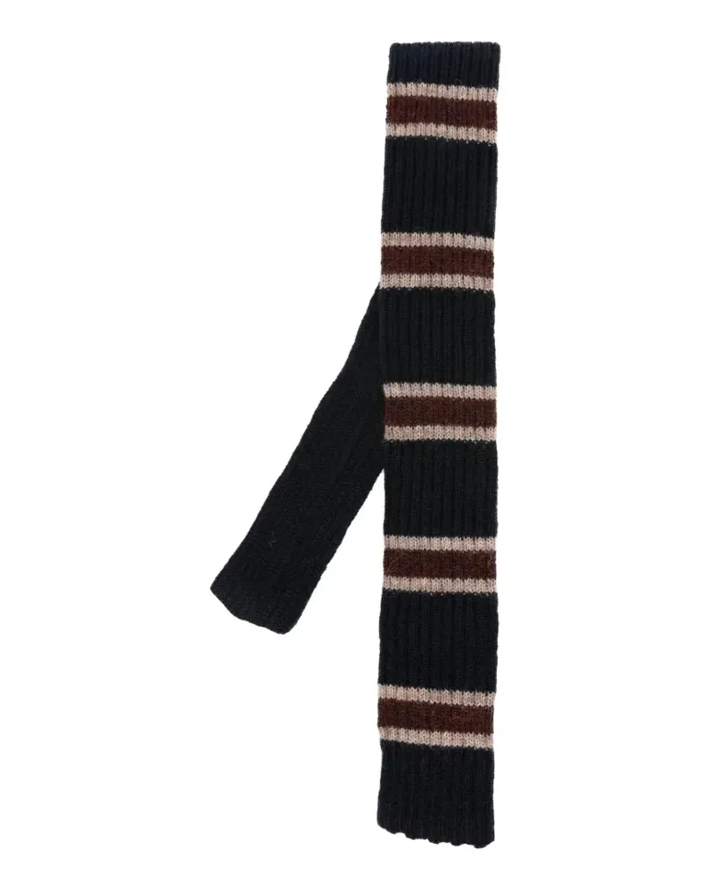 Brunello Cucinelli striped knitted tie - Blau Blau