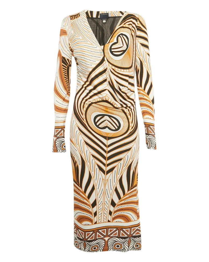 Roberto Cavalli Kleid mit Print - Weiß Weiß