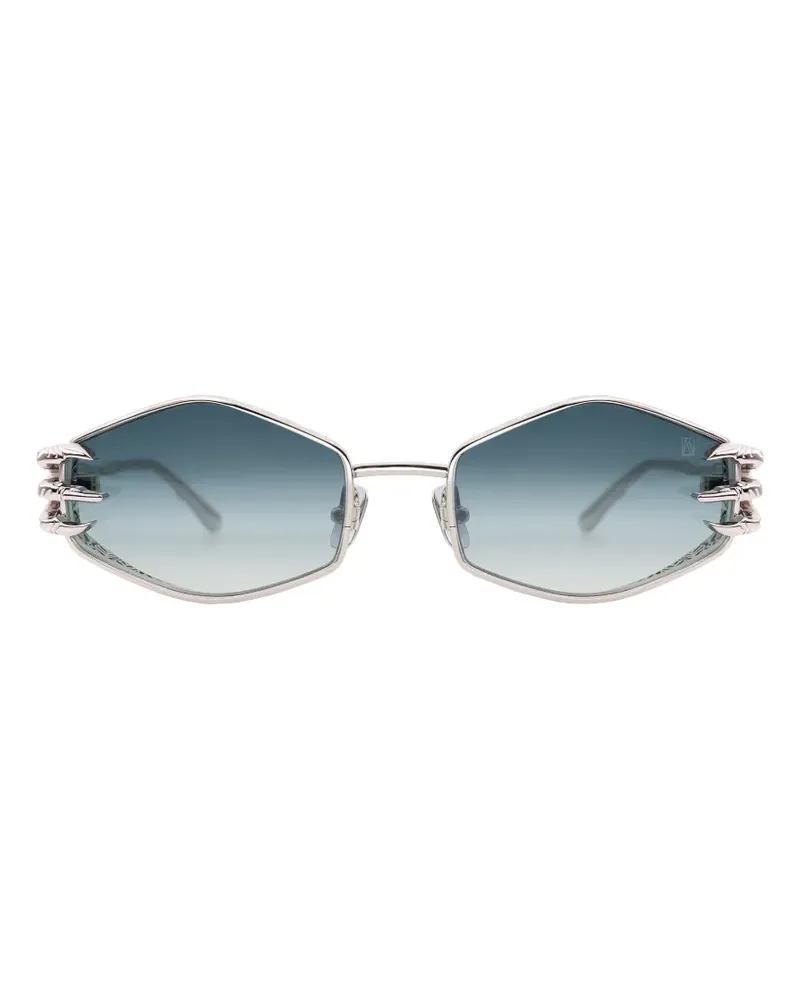 Anna-Karin Karlsson Claw Plume Sonnenbrille mit geometrischem Gestell - Silber Silber