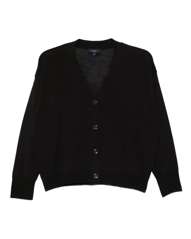 Soeur Idem Cardigan mit V-Ausschnitt - Schwarz Schwarz