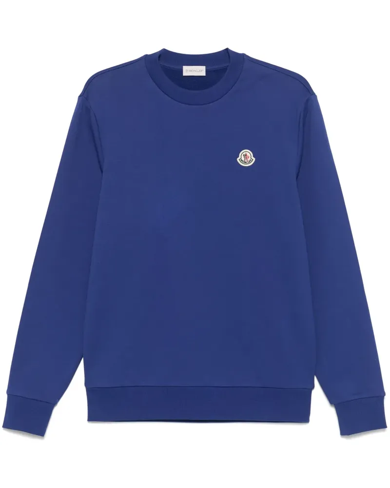Moncler Sweatshirt mit Logo-Patch - Blau Blau