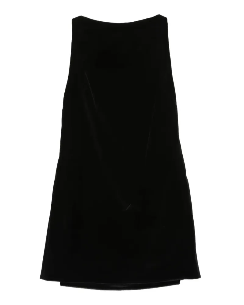 Brandon Maxwell Sable Minikleid mit rückseitigem Manteldetail - Schwarz Schwarz