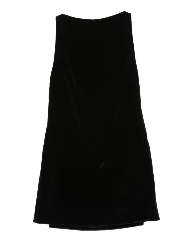 Brandon Maxwell Sable mantle-back mini dress - Schwarz Schwarz