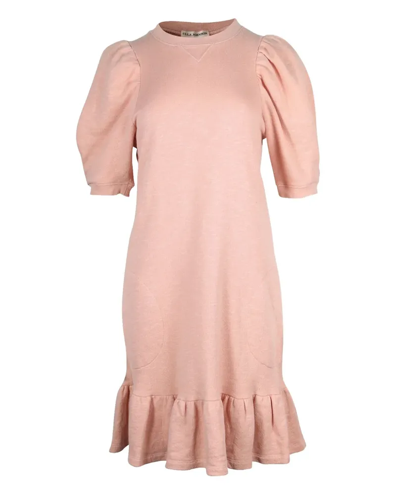 Ulla Johnson puff-sleeve frill-hem dress - Rosa Rosa