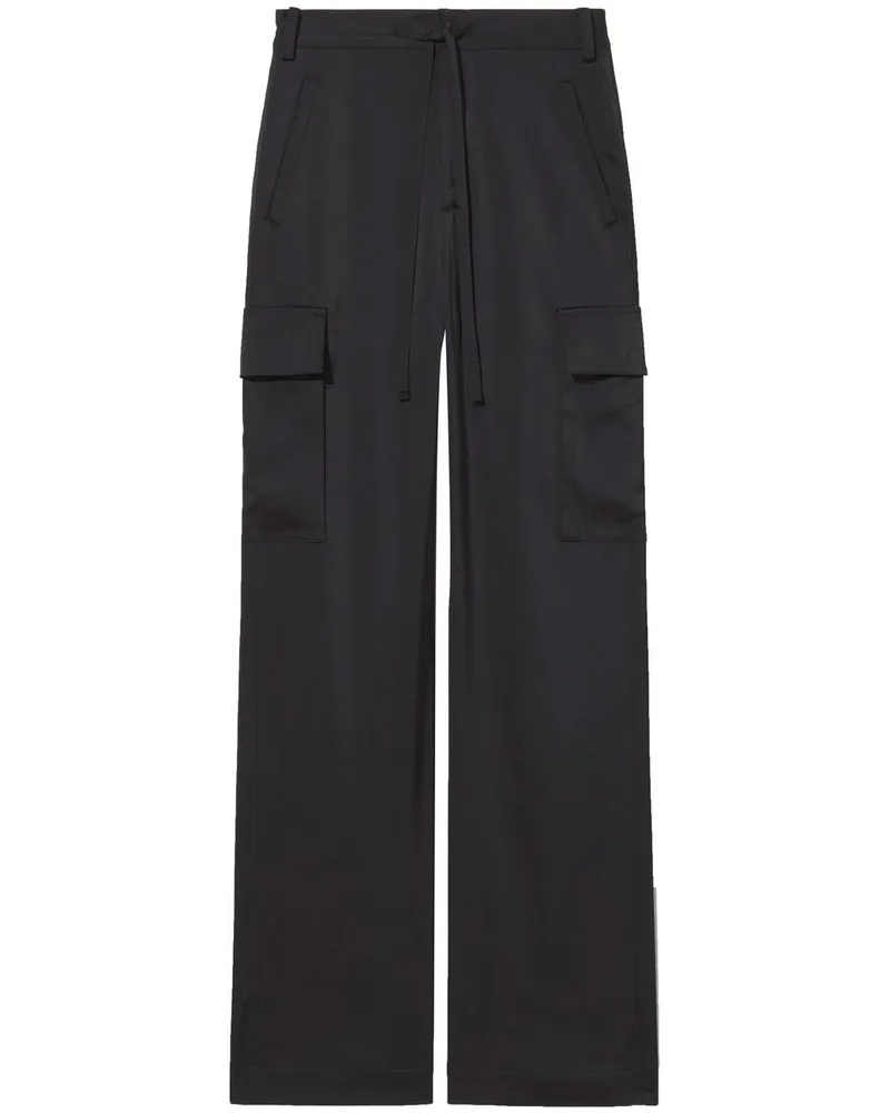 Proenza Schouler Cargohose mit Kordelzug Schwarz