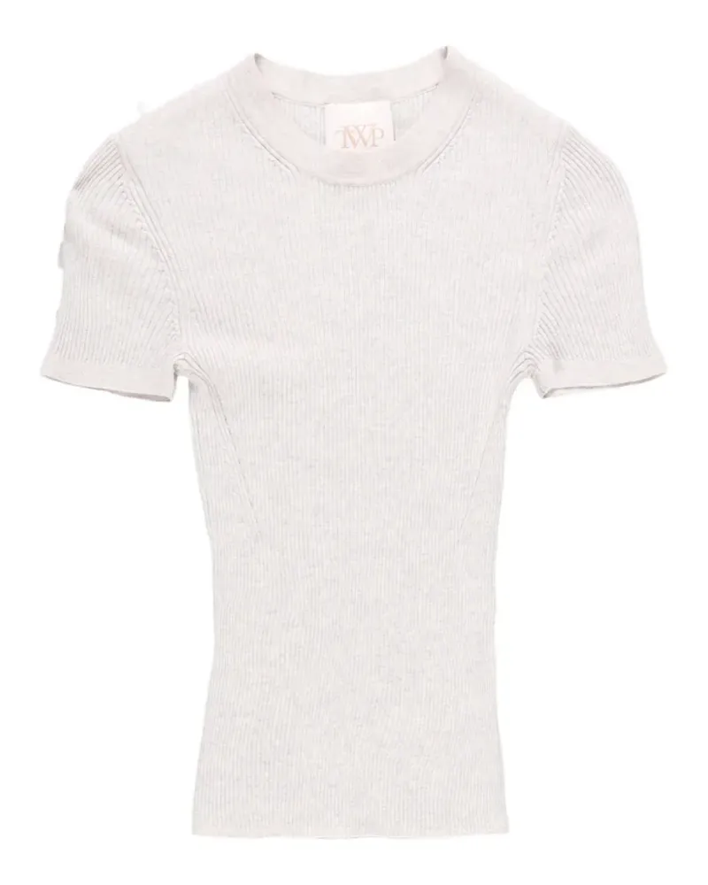 TWP Tease Tee ribbed-knit T-shirt - Grau Grau