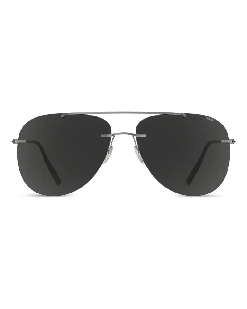 Silhouette Getönte Pilotenbrille - Grau Grau