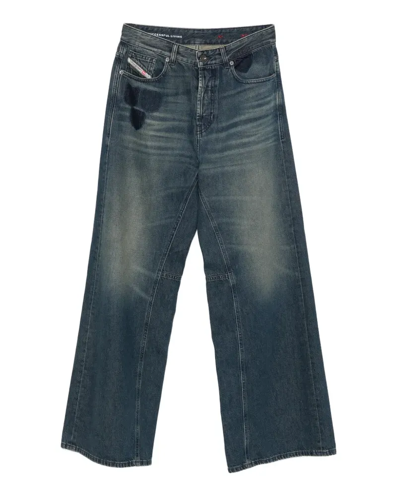 Diesel Ausgeblichene Wide-Leg-Jeans - Blau Blau