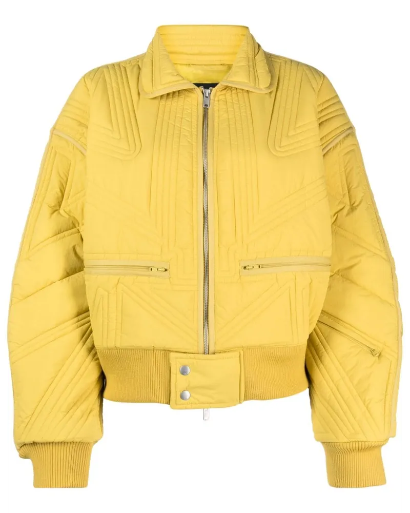 Y-3 Gesteppte Jacke Gelb