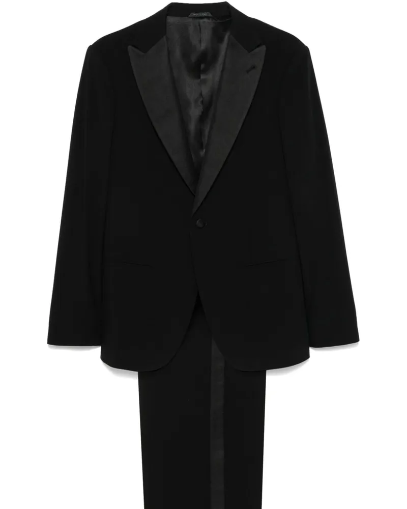 Giorgio Armani Einreihiger Anzug - Schwarz Schwarz