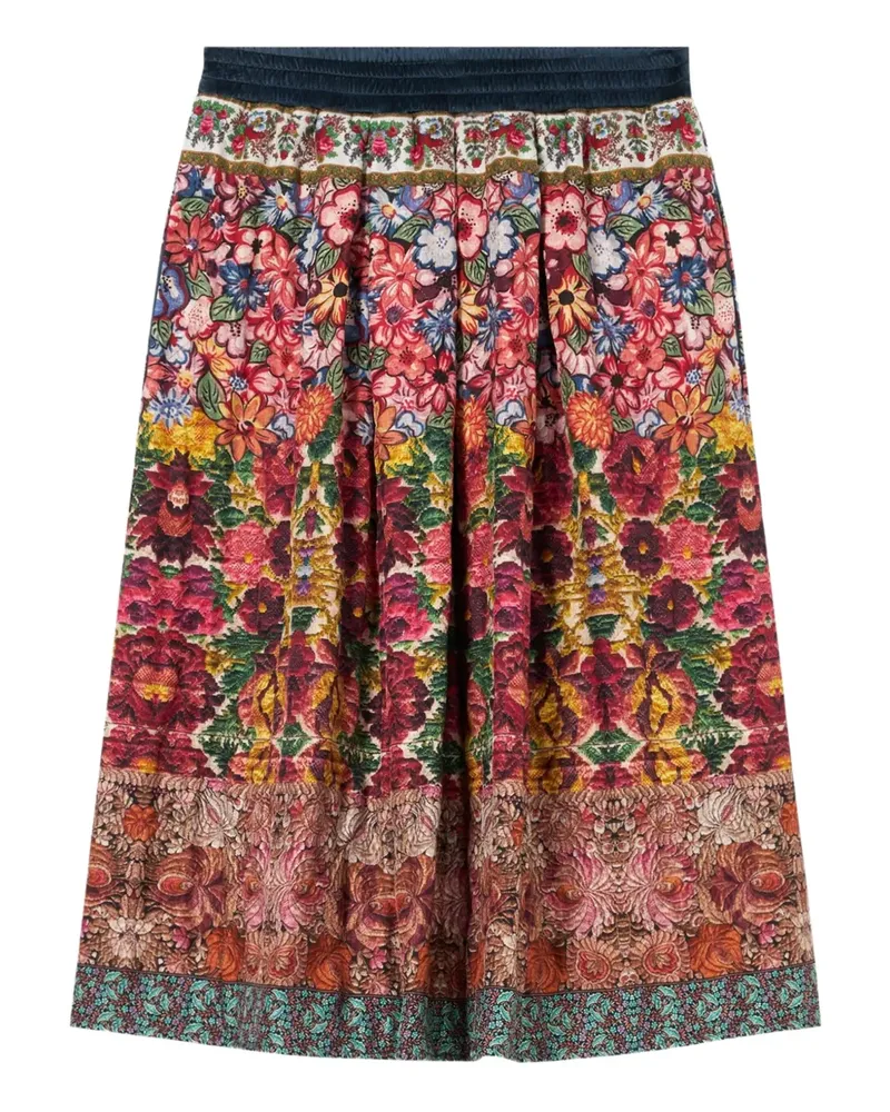 Pierre-Louis Mascia Alosol Midirock mit Blumen-Print - Rot Rot