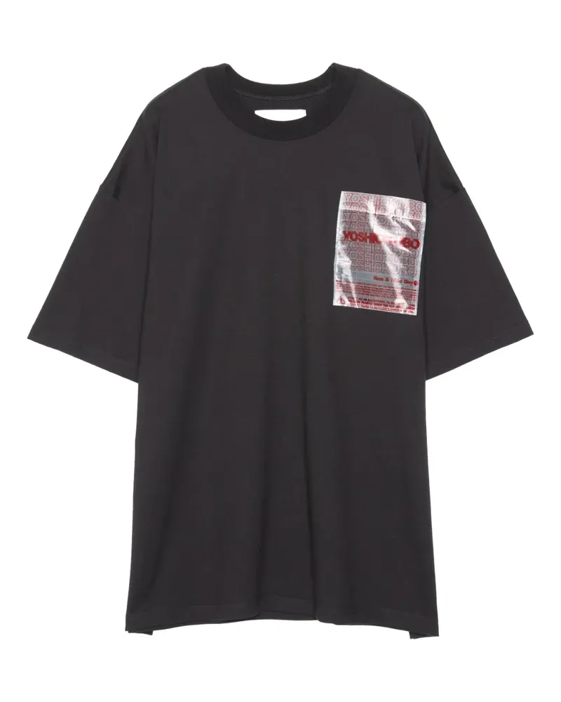 Yoshio Kubo T-Shirt mit aufgesetzter Tasche - Schwarz Schwarz