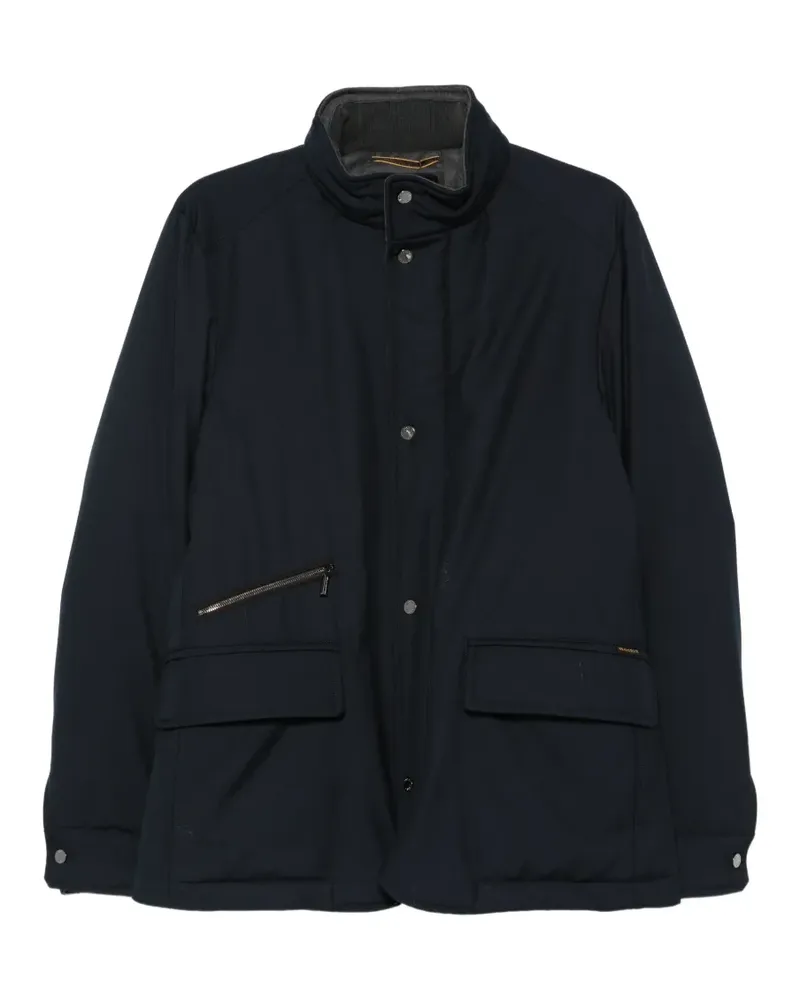 MOORER Jacke mit Stehkragen und Druckknöpfen - Blau Blau