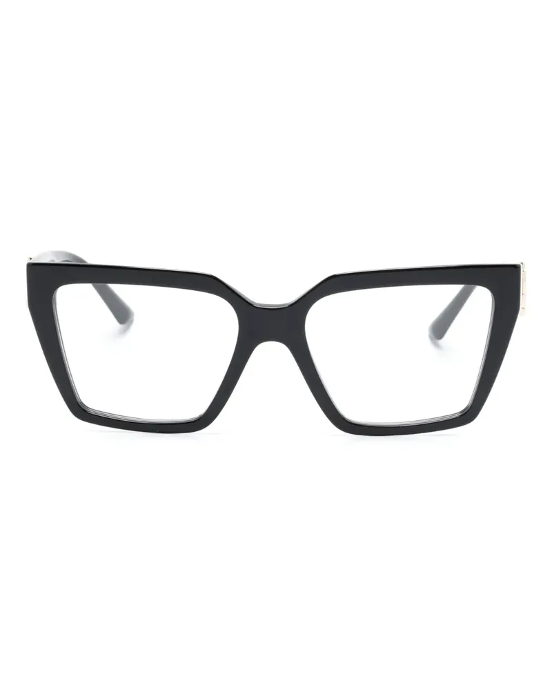 Jimmy Choo Brille mit Oversized-Gestell - Schwarz Schwarz