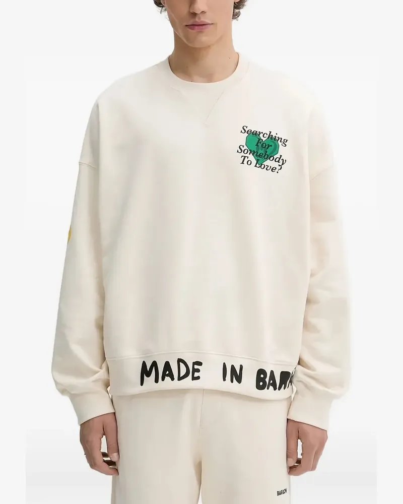 BARROW Sweatshirt mit Text-Print - Nude Nude