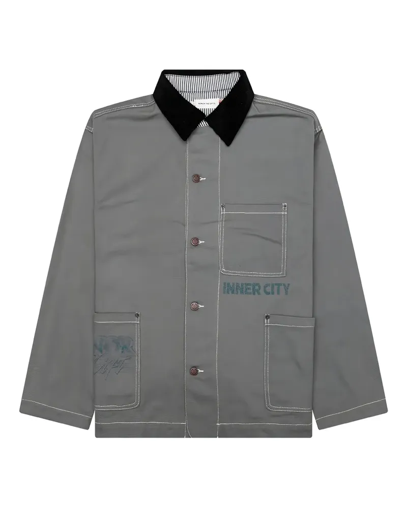 Honor The Gift Chore Hemdjacke mit City-Print - Grau Grau