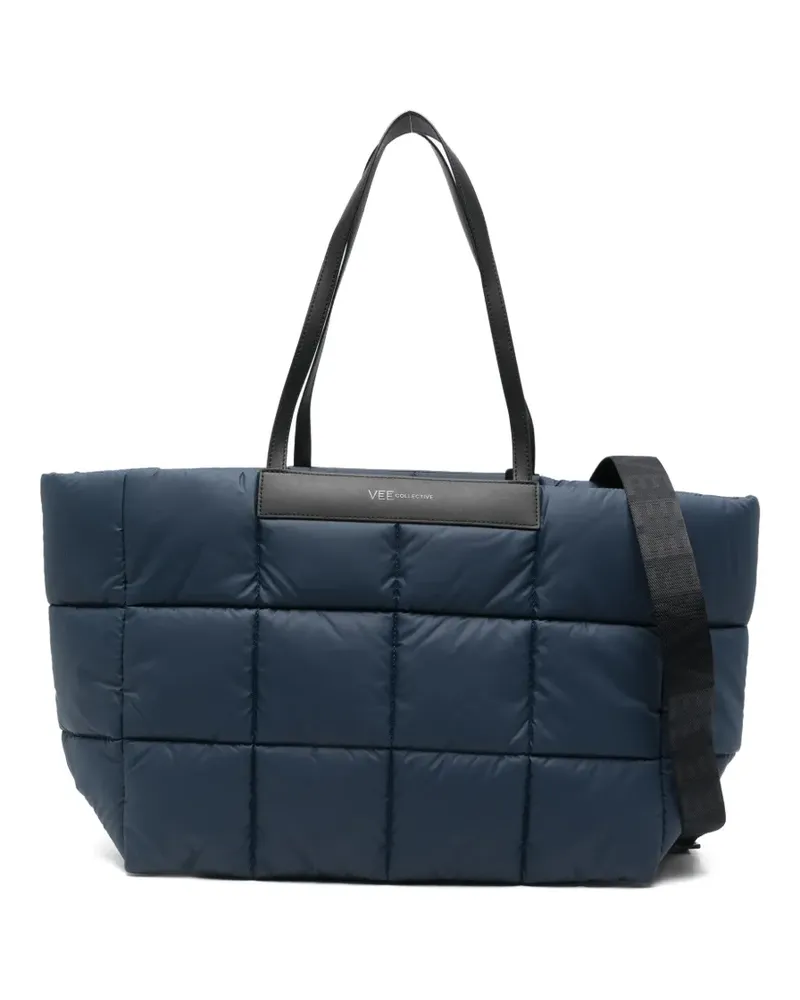 VeeCollective Gesteppter Porter Marché Tote Bag - Blau Blau