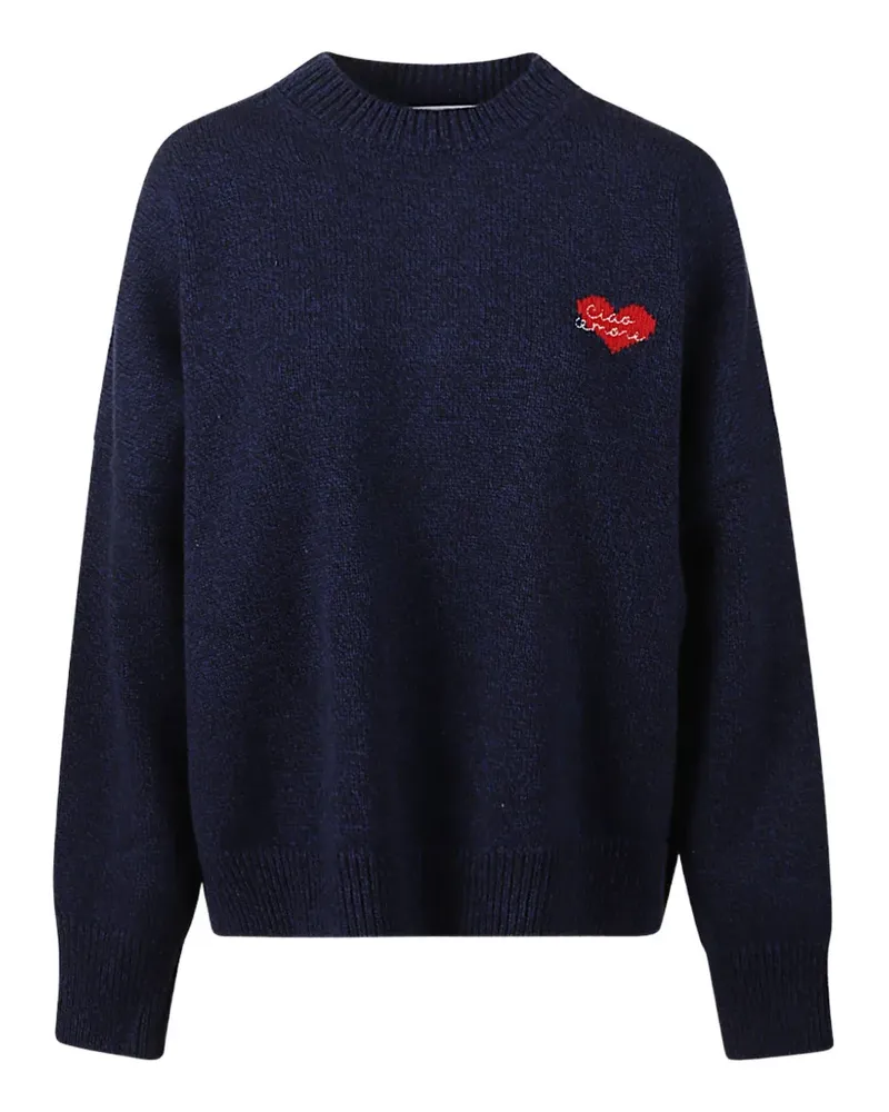 Giada Benincasa Heartbeat Pullover mit Herzmotiv - Blau Blau
