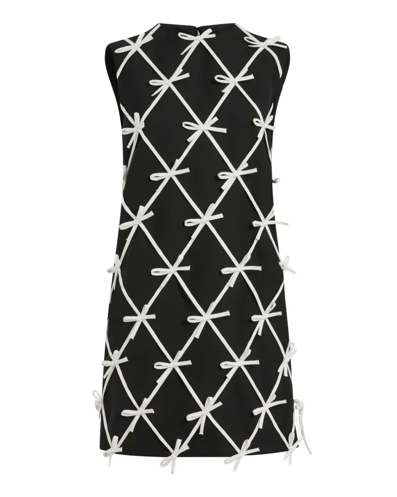 Moschino Minikleid mit Schleife und Gitter - Schwarz Schwarz