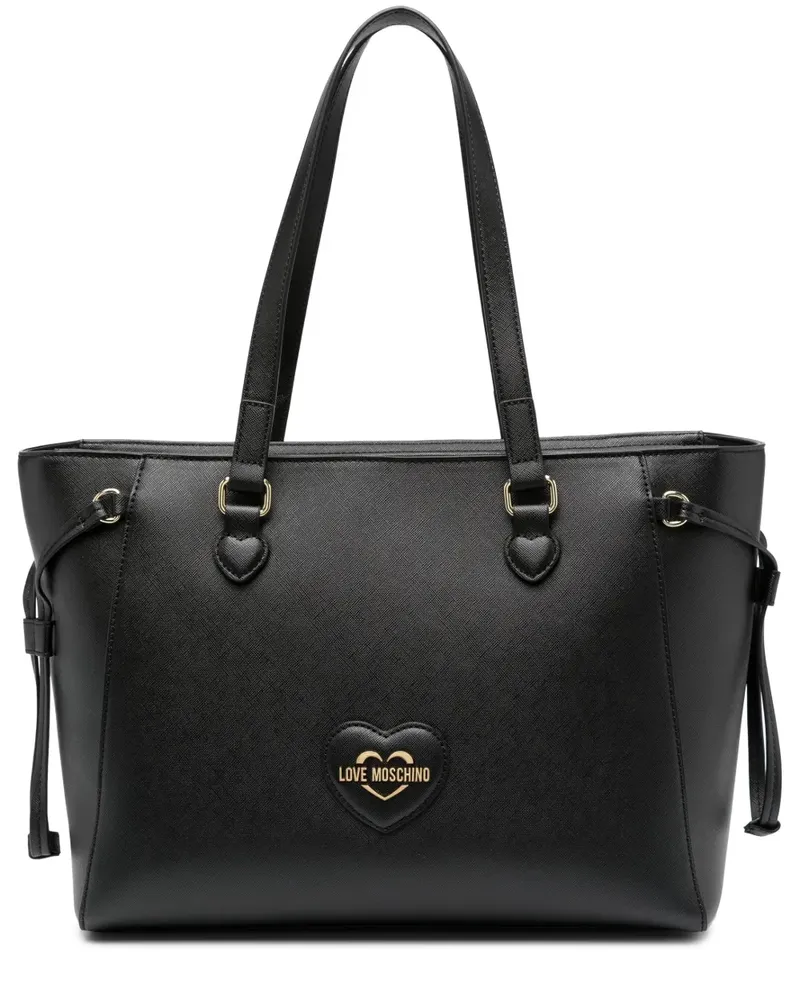 Moschino Shopper mit Logo-Patch - Schwarz Schwarz
