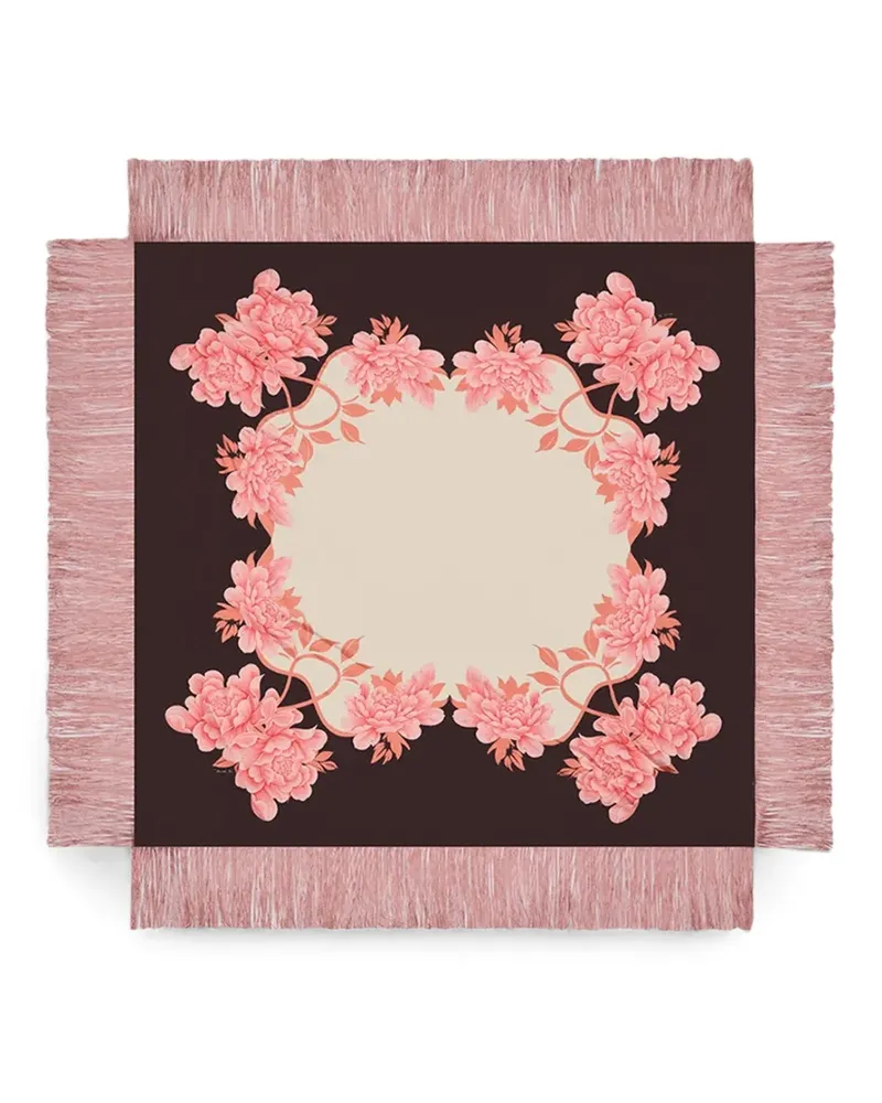 La DoubleJ reversible fringed scarf - Schwarz Schwarz