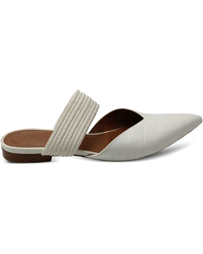 Malone Souliers Maisie Mules mit spitzer Kappe - Weiß Weiß