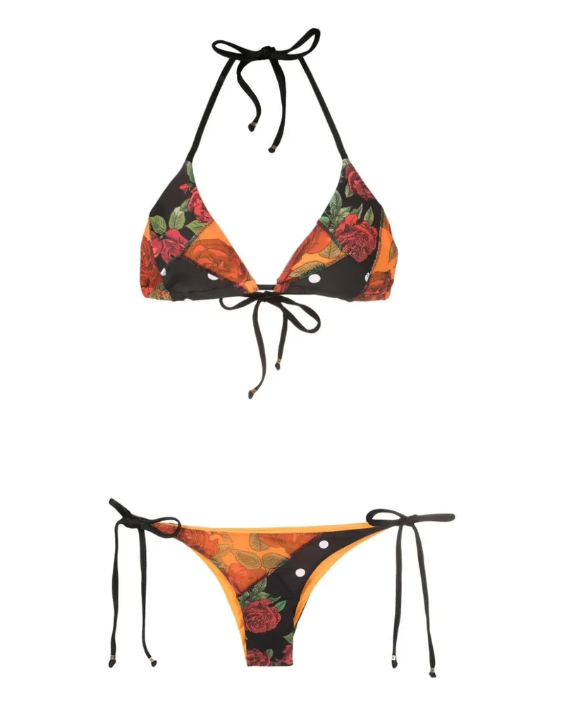 Amir Slama Bikini mit Rosenmuster - Mehrfarbig Mehrfarbig