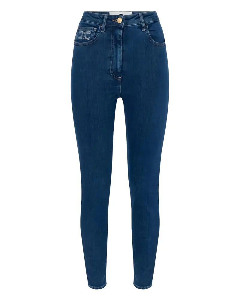 Elisabetta Franchi Jeans mit Logo-Knöpfen - Blau Blau