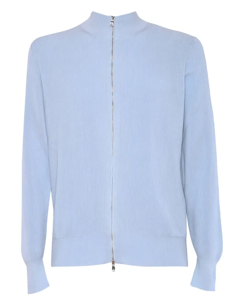 Ballantyne Gerippter Cardigan mit Reißverschluss - Blau Blau