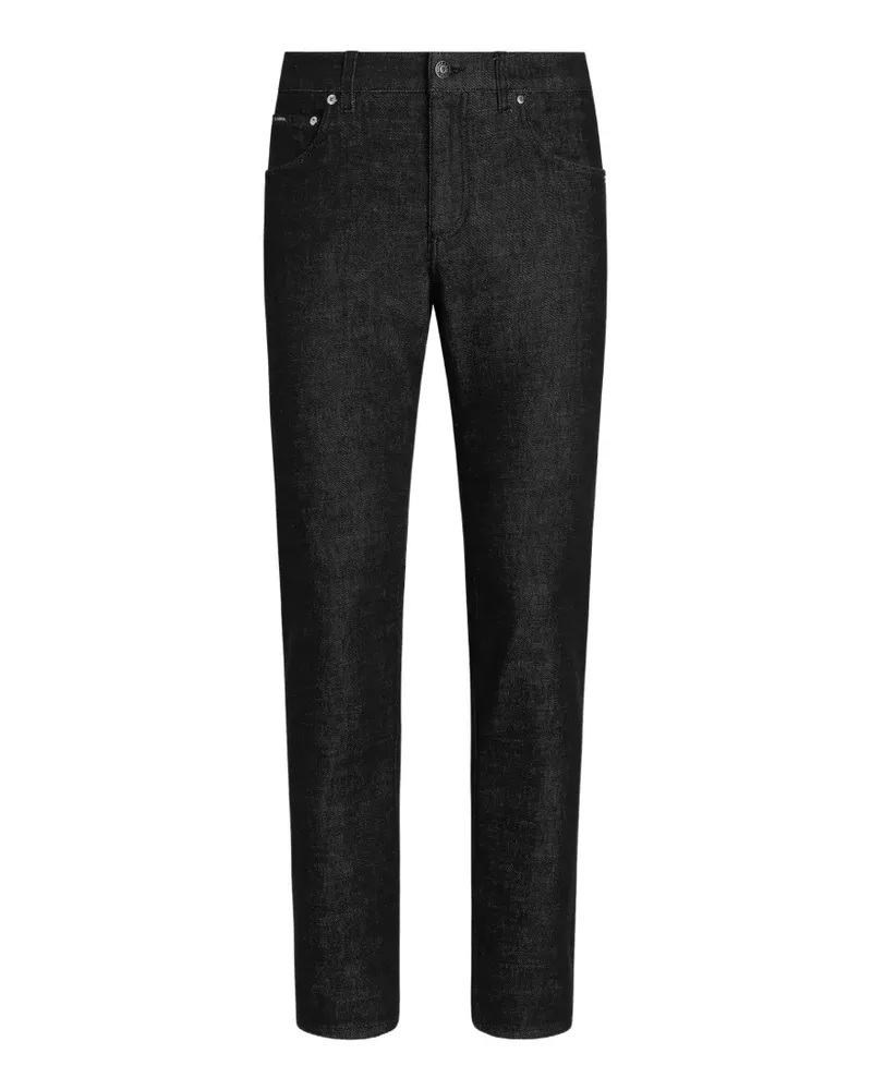Dolce & Gabbana logo-plaque jeans - Schwarz Schwarz