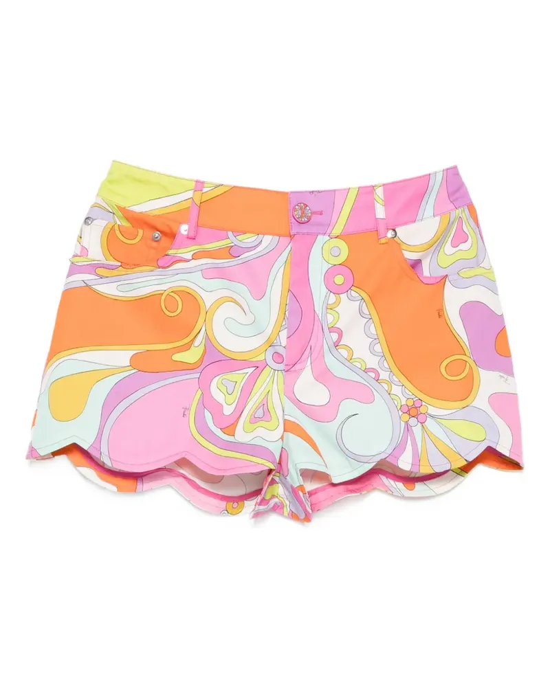 Emilio Pucci Iride-print scalloped shorts - Rosa Rosa