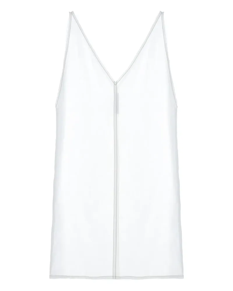 Carven Kleid mit V-Ausschnitt - Weiß Weiß