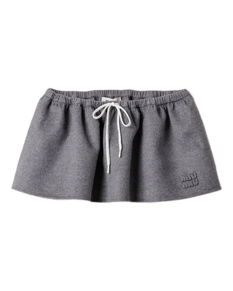 Miu Miu Rock mit Kordelzug - Grau Grau