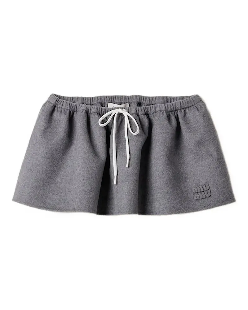 Miu Miu Rock mit Kordelzug - Grau Grau