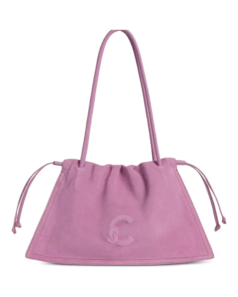 Coccinelle Mittelgroße Schultertasche aus Wildleder - Rosa Rosa