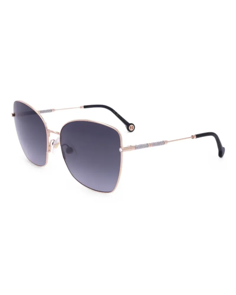 Carolina Herrera New York Geometrische Sonnenbrille mit Glitter-Detail - Gold Gold