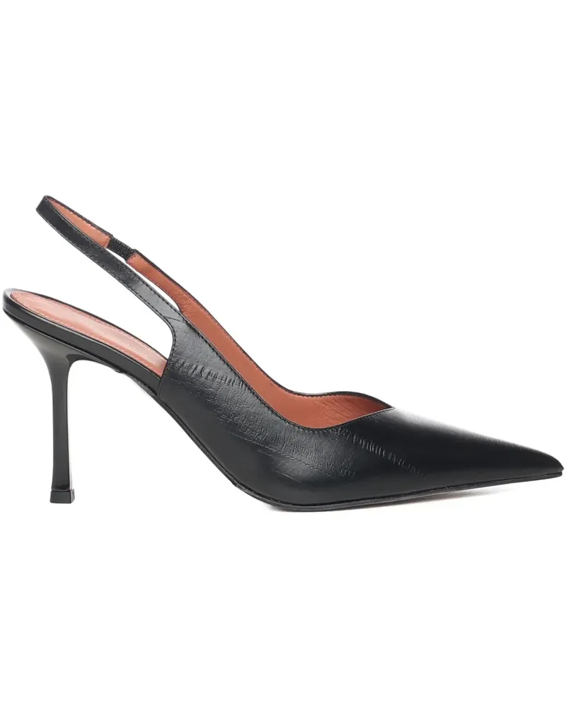 Giuliano Galiano 90mm pointed slingback pumps - Schwarz Schwarz