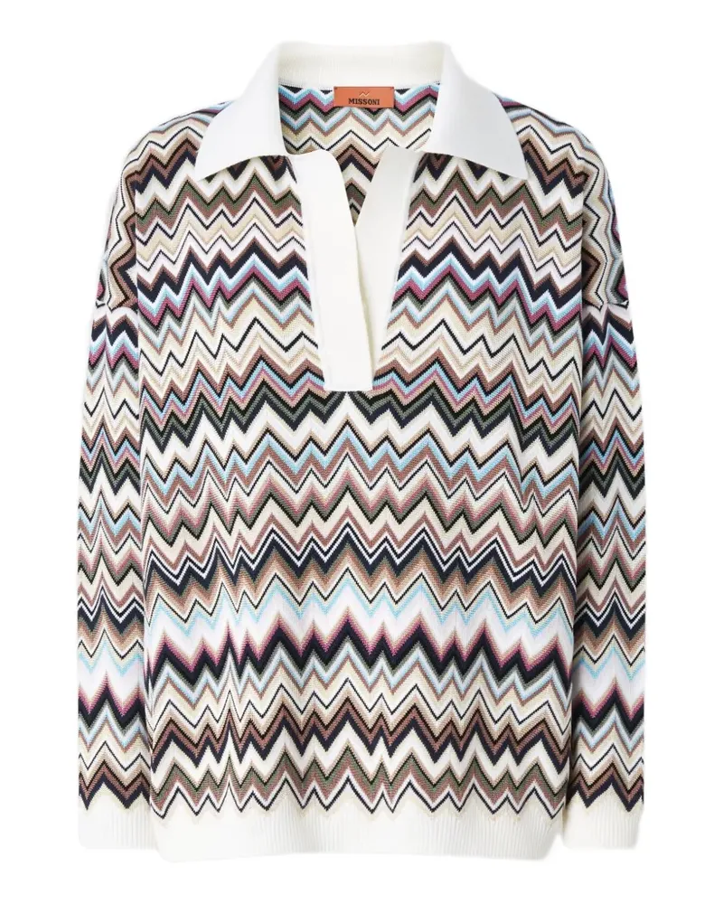 Missoni Pullover mit Zickzackmuster - Weiß Weiß