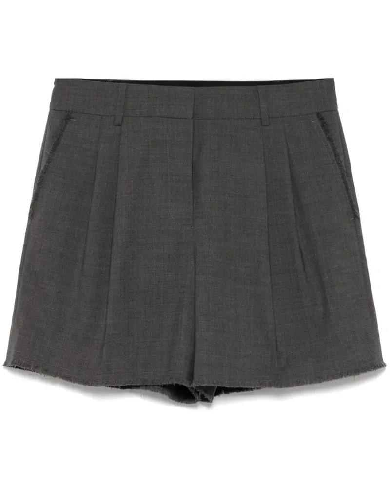 Michael Kors Ungesäumte Shorts mit Falten - Grau Grau