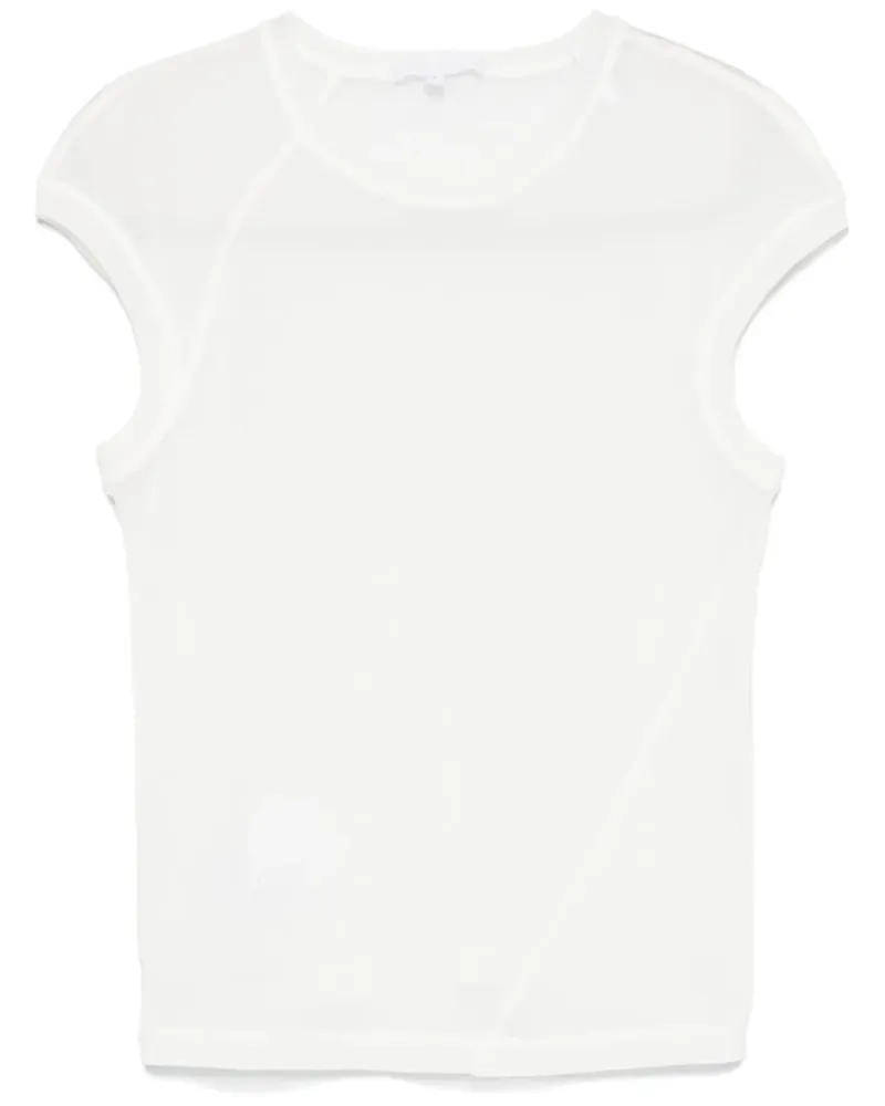 Helmut Lang Semi-transparentes T-Shirt - Weiß Weiß
