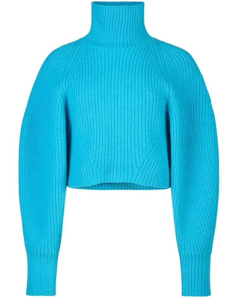 Nina Ricci Grob gerippter Pullover Blau