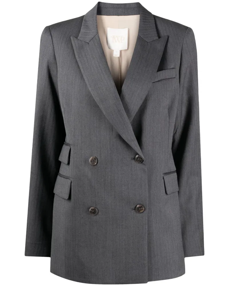 TWP Blazer mit steigendem Revers Grau