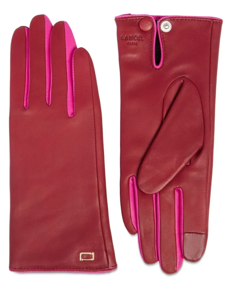 Lancel Handschuhe aus Leder - Rot Rot
