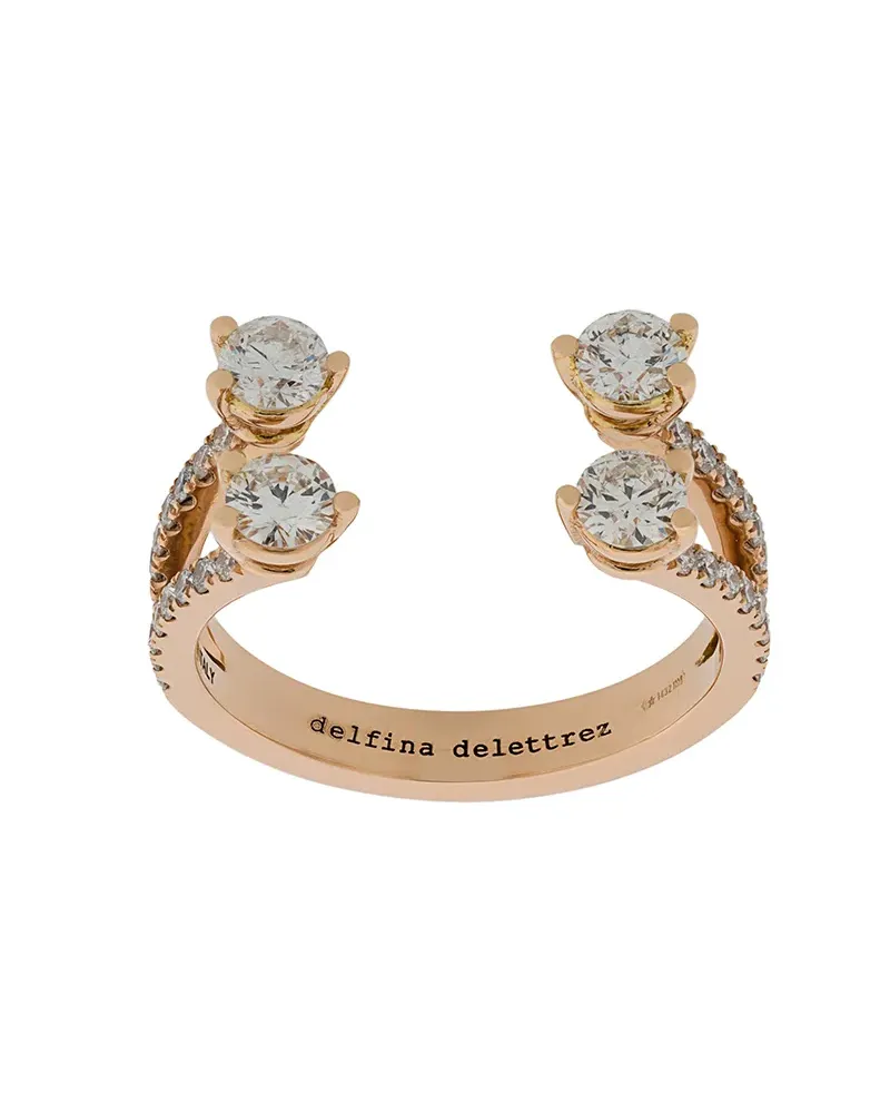 Delfina Delettrez 18kt 'Dots Diamond' Rotgoldring Gold