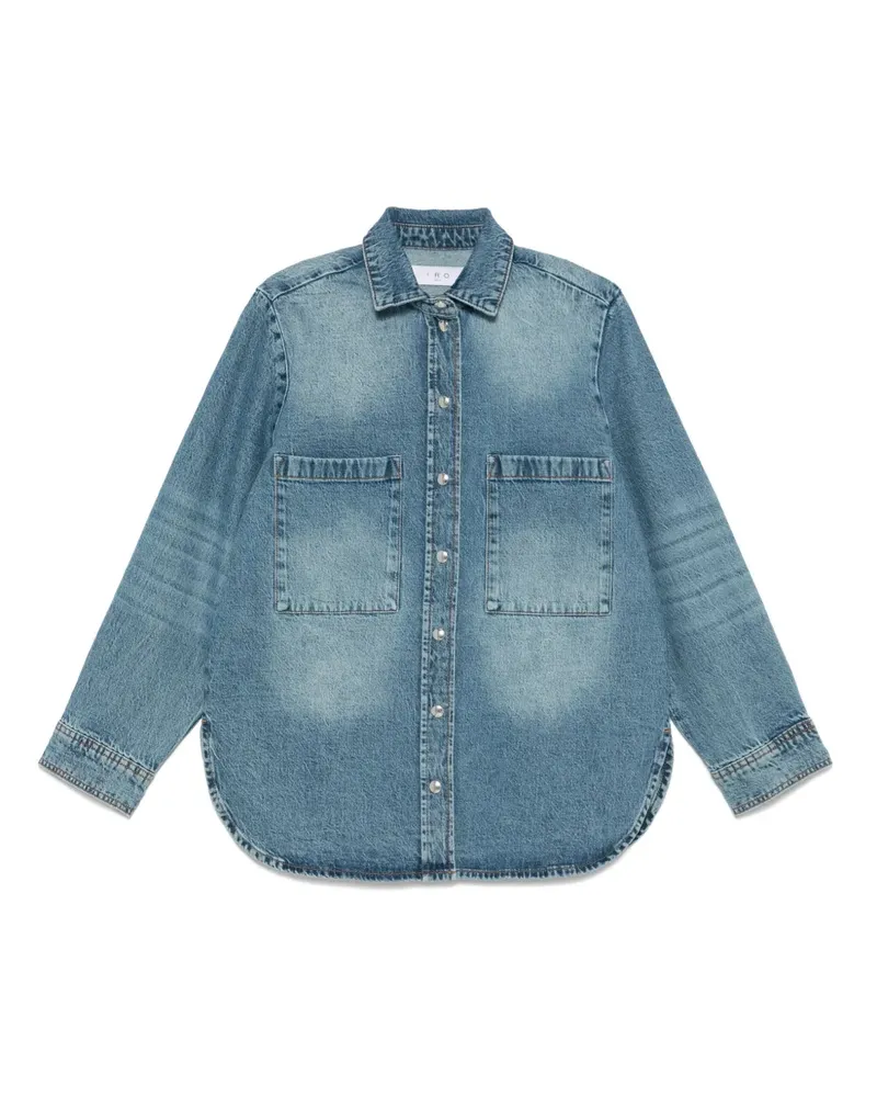 IRO Jeansjacke mit langen Ärmeln - Blau Blau