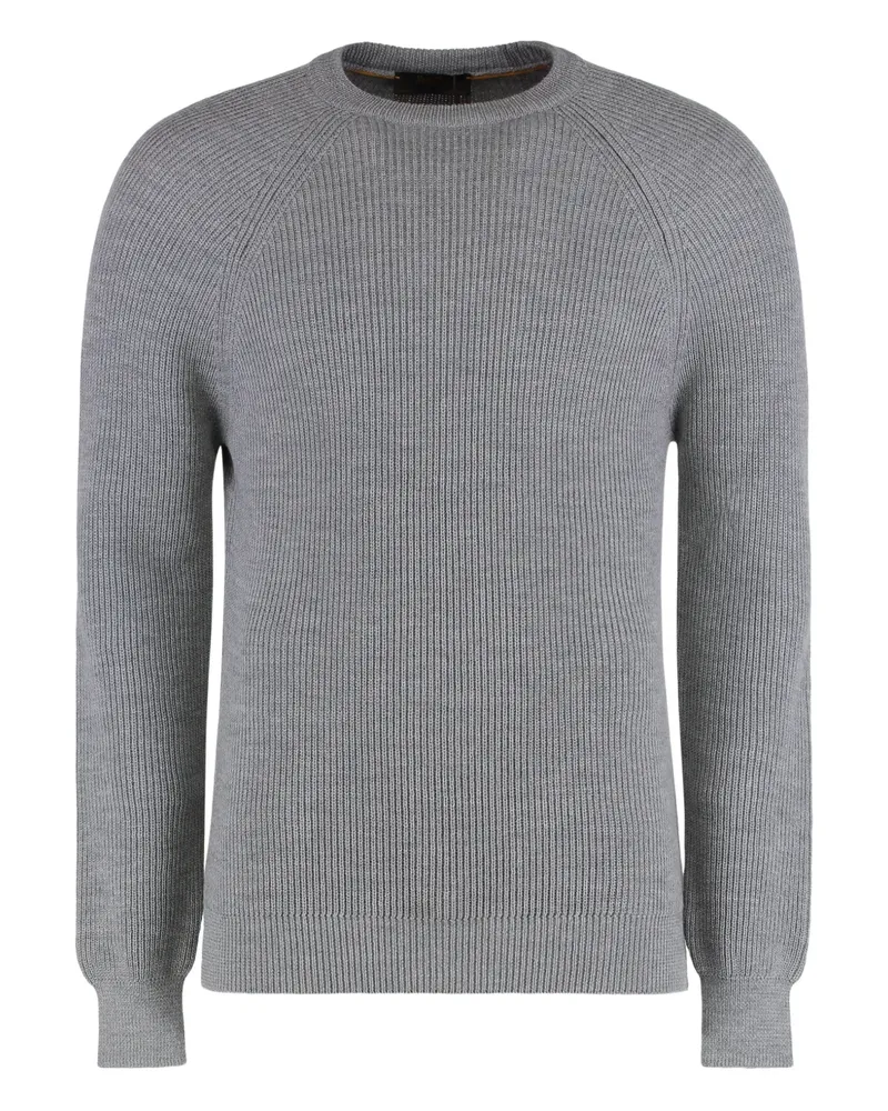 MOORER ribbed crew-neck sweater - Grau Grau