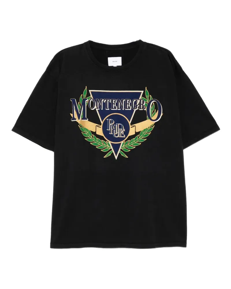 RHUDE Montenegro Regatta T-Shirt - Schwarz Schwarz