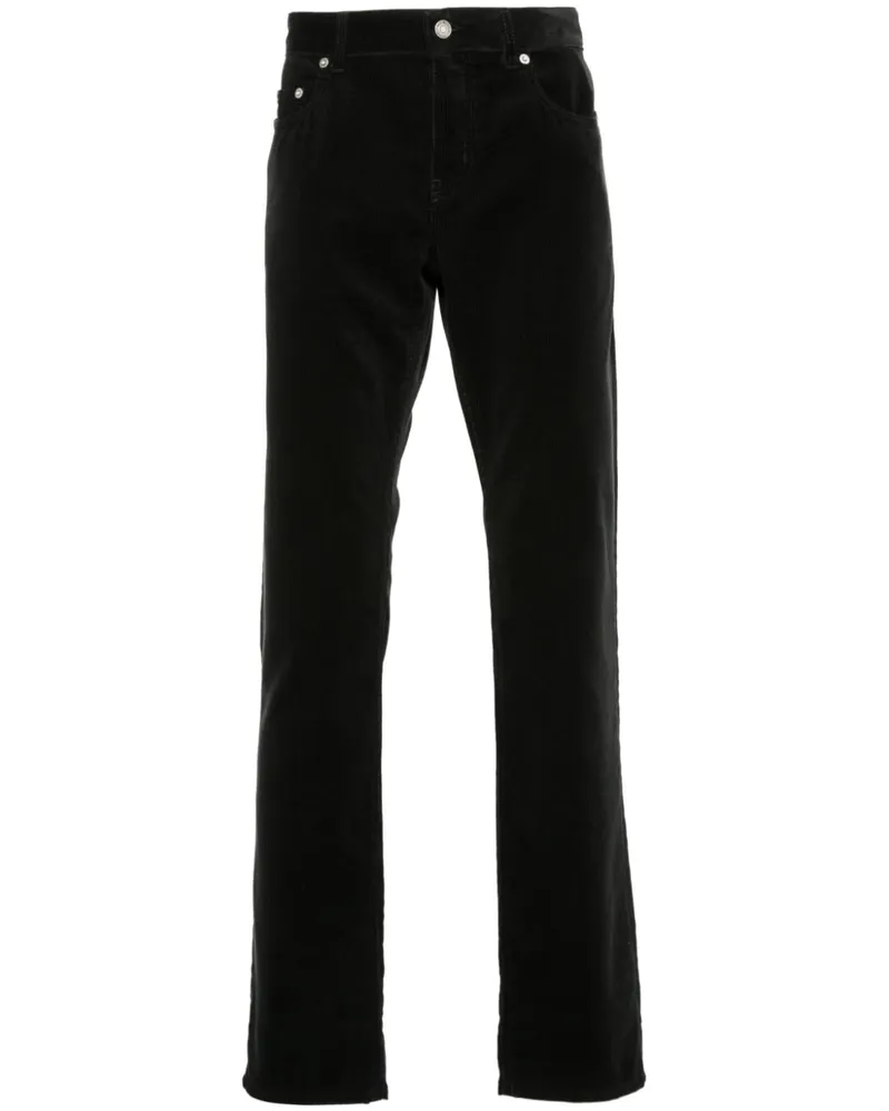 Saint Laurent Slim-Fit-Hose aus Cord - Schwarz Schwarz