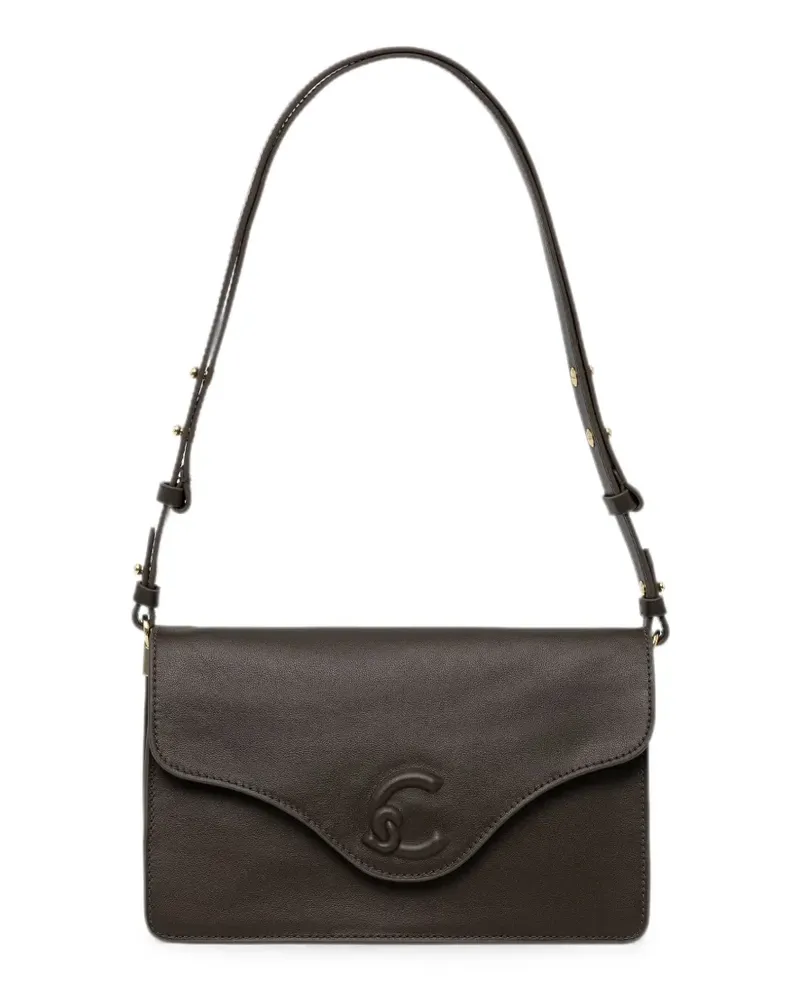 Coccinelle Schultertasche mit Logo-Prägung - Braun Braun