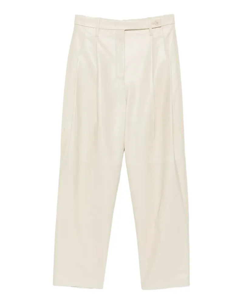 Co pleated leather trousers - Nude Nude